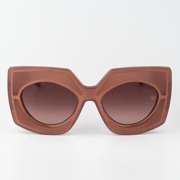 Valentino Women Sunglasses Titanium Pink Gold Rose Oversized Square V - SOUL main image 9